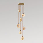 Harvest Alabaster Pendant Light – Natural Stone LED Chandelier