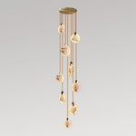 Harvest Alabaster Pendant Light – Natural Stone LED Chandelier