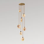 Harvest Alabaster Pendant Light – Natural Stone LED Chandelier