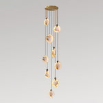 Harvest Alabaster Pendant Light – Natural Stone LED Chandelier