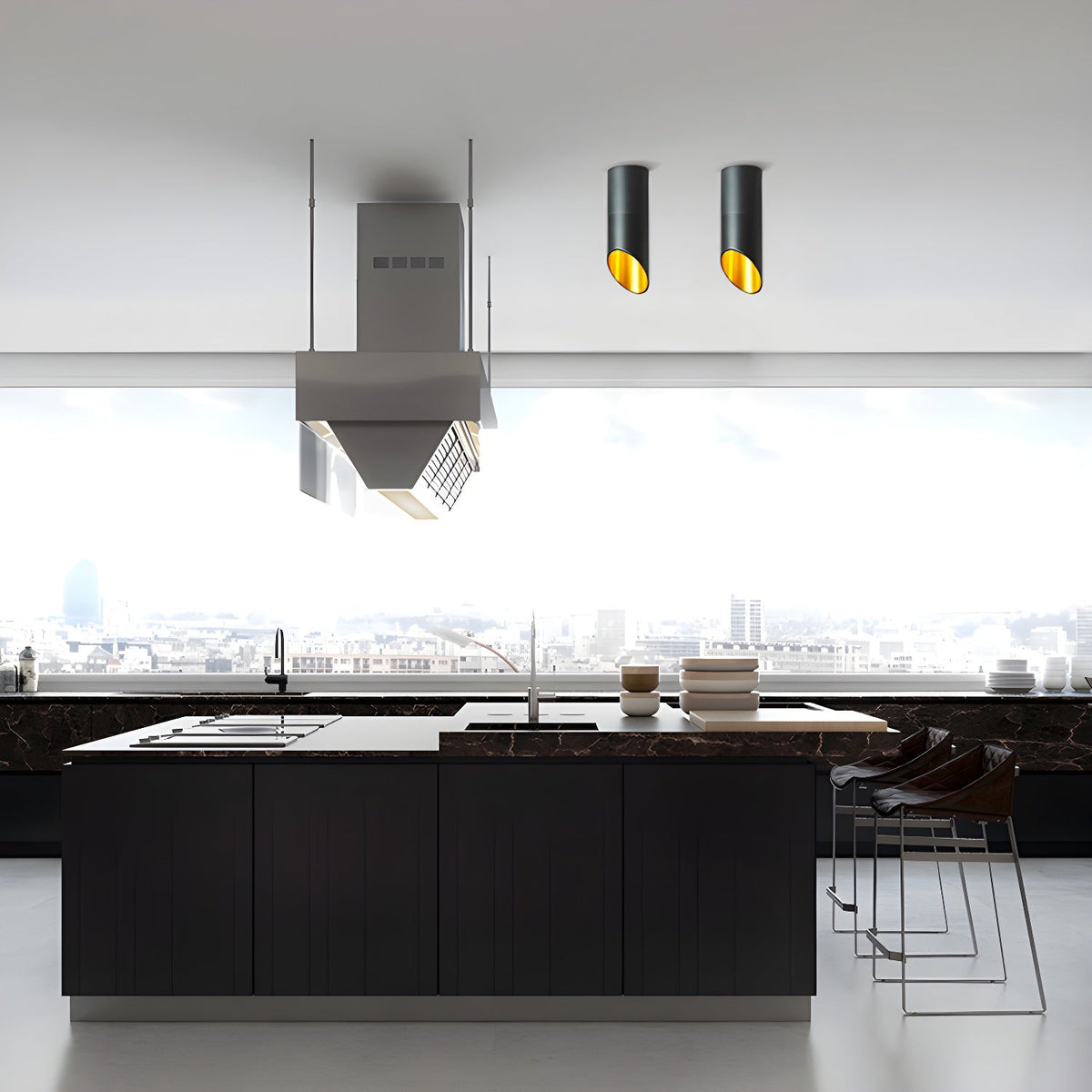 Hazel Surface Mounted LED Downlight in Matte Black or White