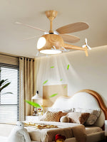 Heli Breeze Wooden Helicopter Ceiling Fan with Integrated LED Light for Kids' Rooms