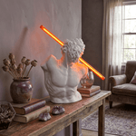 Helios Strike Sculpture Table Lamp with LED Light Rod