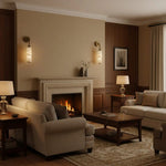 Helix Alabaster Wall Sconce in Bronze with Warm LED Light