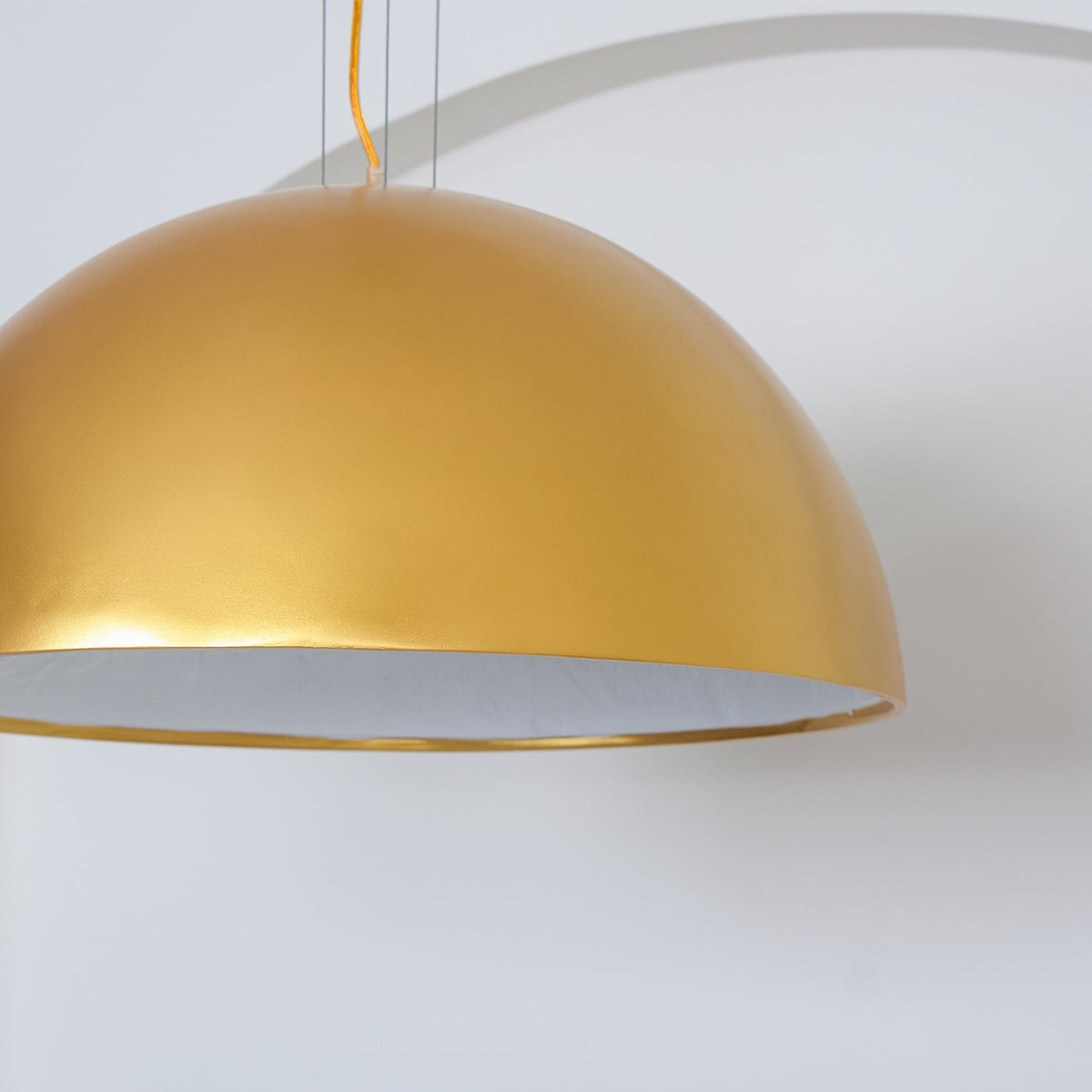 Hemisfera Plaster Pendant Light — Designer Hemisphere Suspension Lamp