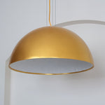 Hemisfera Plaster Pendant Light — Designer Hemisphere Suspension Lamp