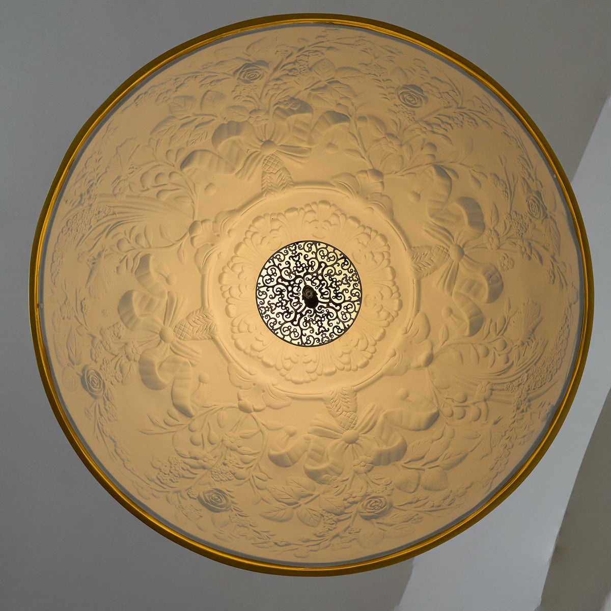 Hemisfera Plaster Pendant Light — Designer Hemisphere Suspension Lamp