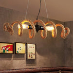 Artisan Hemp Rope Spiral Chandelier for Modern Interiors