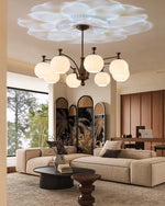 Hespera Orb Chandelier – Modern Glass & Bronze Pendant Light