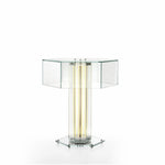 Hexagonal Glass Table Lamp with Integrated LED – Modern Minimalist Desk Lamp