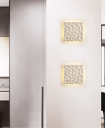 Hive Hexagonal Travertine Wall Sconce for Modern Interiors