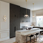 Holmdel Alabaster Wall Sconce in Aged Brass | Modern LED Wall Light