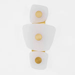 Holmdel Alabaster Wall Sconce in Aged Brass | Modern LED Wall Light
