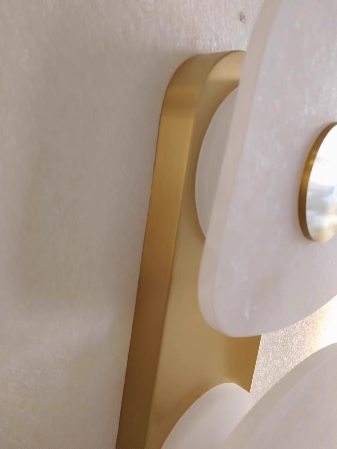 Holmdel Alabaster Wall Sconce in Aged Brass | Modern LED Wall Light