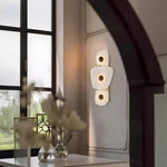 Holmdel Alabaster Wall Sconce in Aged Brass | Modern LED Wall Light