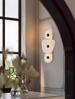 Holmdel Alabaster Wall Sconce in Aged Brass | Modern LED Wall Light