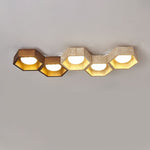 Honeycomb Travertine Ceiling Light – Natural Stone Flush Mount