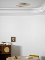 Horizon Travertine Ceiling Light – Modern Minimalist Flush Mount