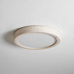 Horizon Travertine Ceiling Light – Modern Minimalist Flush Mount