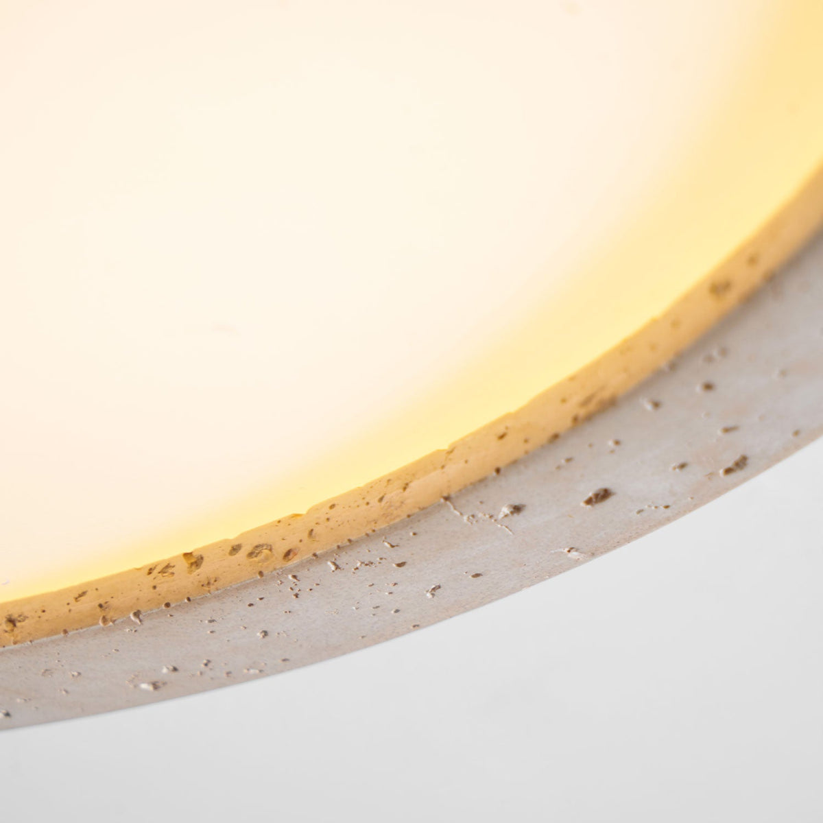 Horizon Travertine Ceiling Light – Modern Minimalist Flush Mount