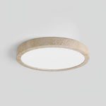 Horizon Travertine Ceiling Light – Modern Minimalist Flush Mount
