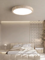 Horizon Travertine Ceiling Light – Modern Minimalist Flush Mount