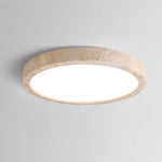 Horizon Travertine Ceiling Light – Modern Minimalist Flush Mount