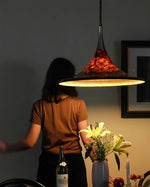 Horn of Light Pendant Lamp | Amber Acrylic Modern Hanging Light