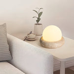 Huae Travertine Table Lamp with Integrated LED