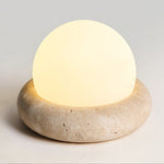 Huae Travertine Table Lamp with Integrated LED