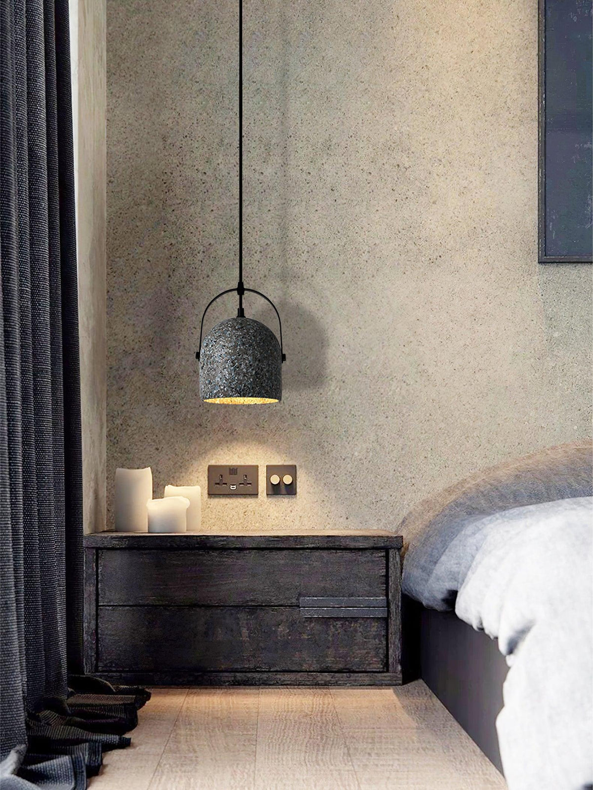 Hubble Cement Pendant Light – Modern Industrial Minimalist Ceiling Lamp