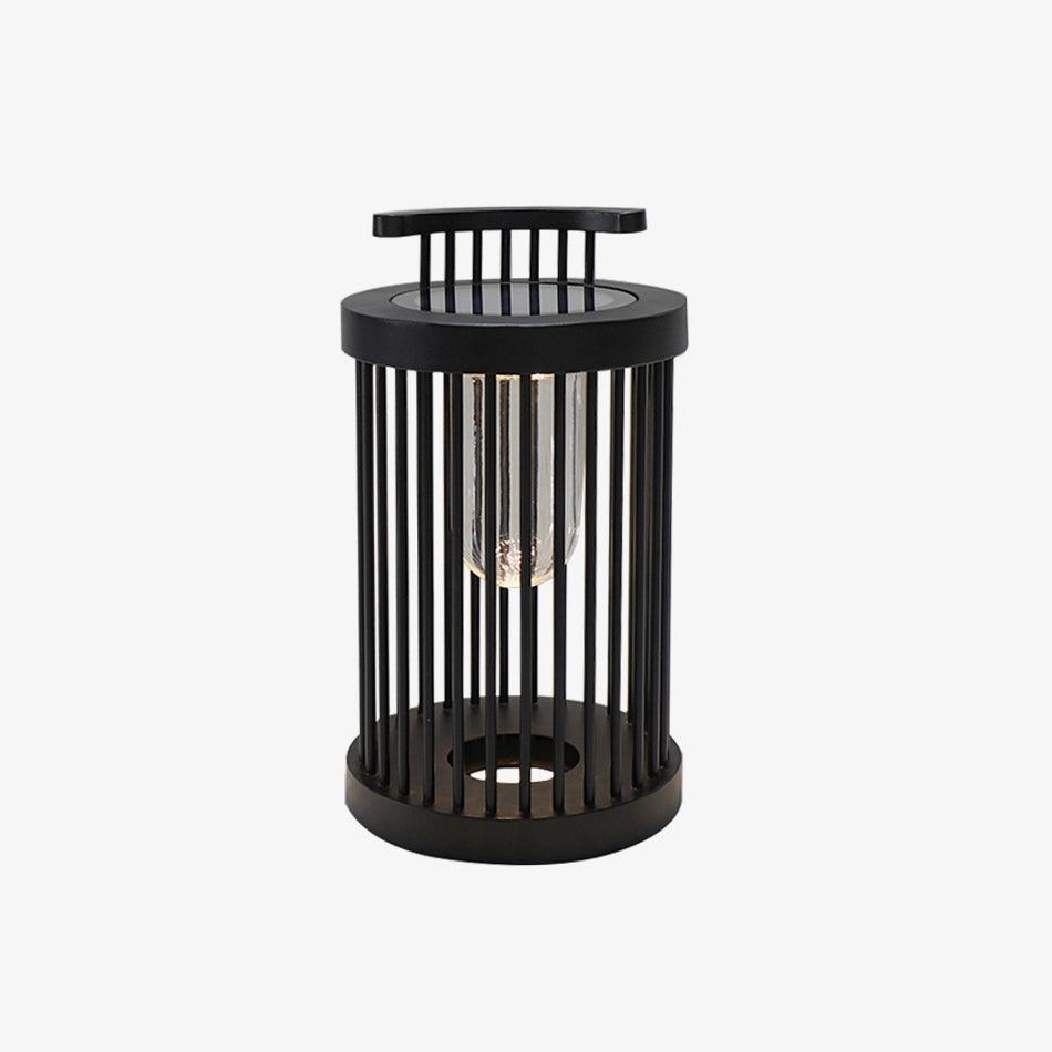 Art Deco Hurricane Ruhlmann Outdoor LED Table Lamp in Black