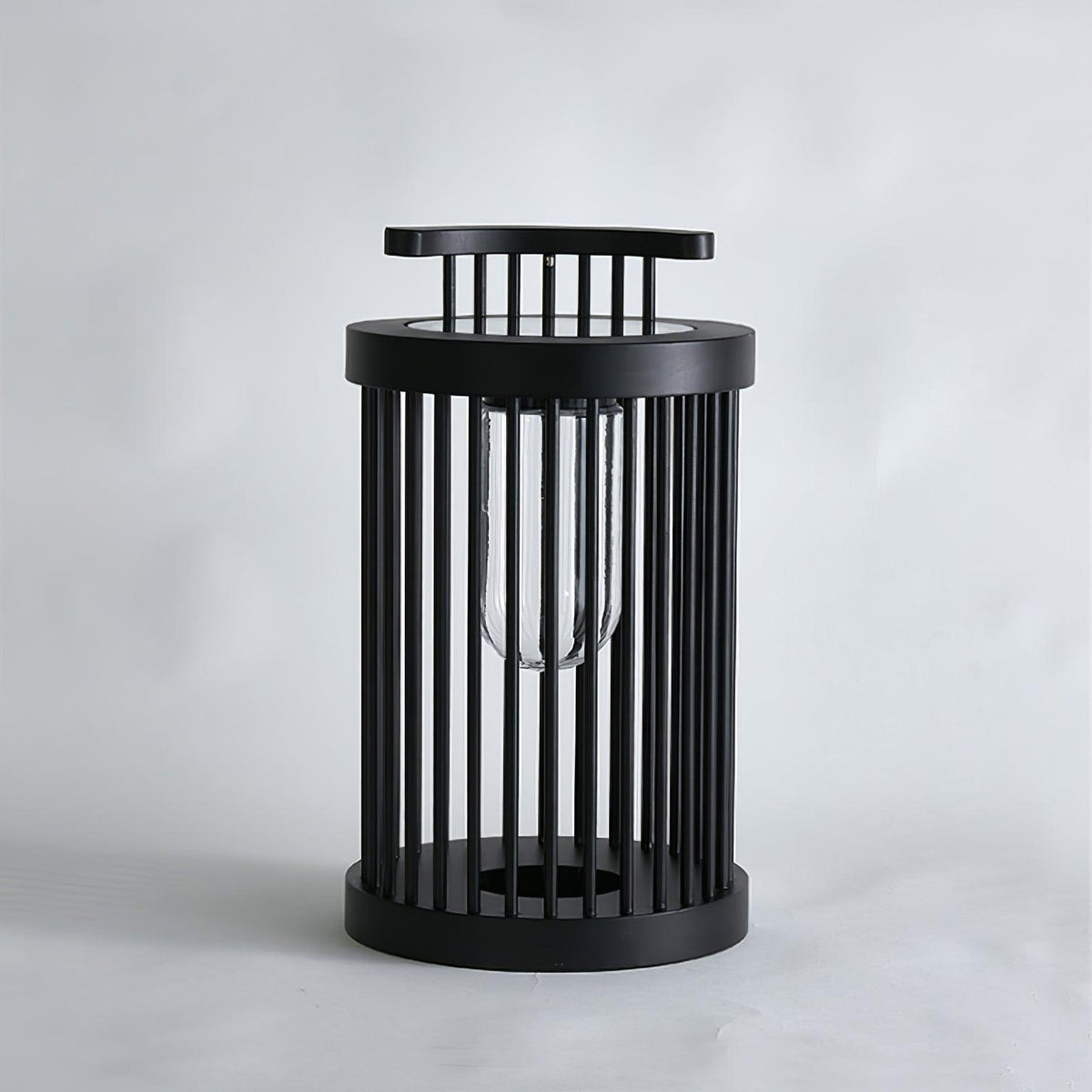 Art Deco Hurricane Ruhlmann Outdoor LED Table Lamp in Black
