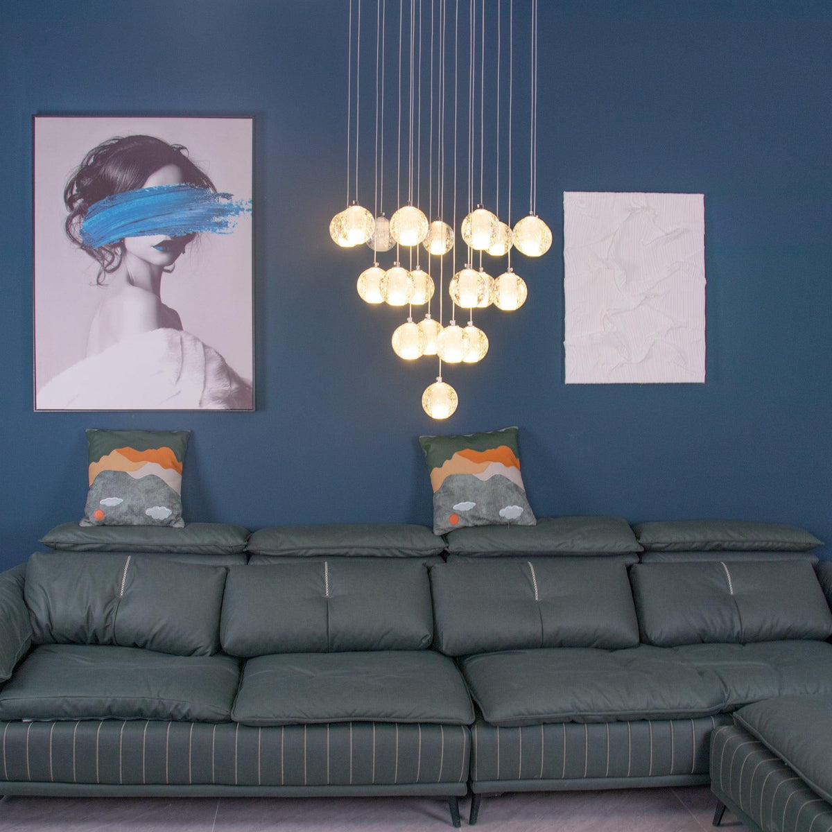 Crystal Ball Pendant Light – Chrome & Clear Glass Chandelier