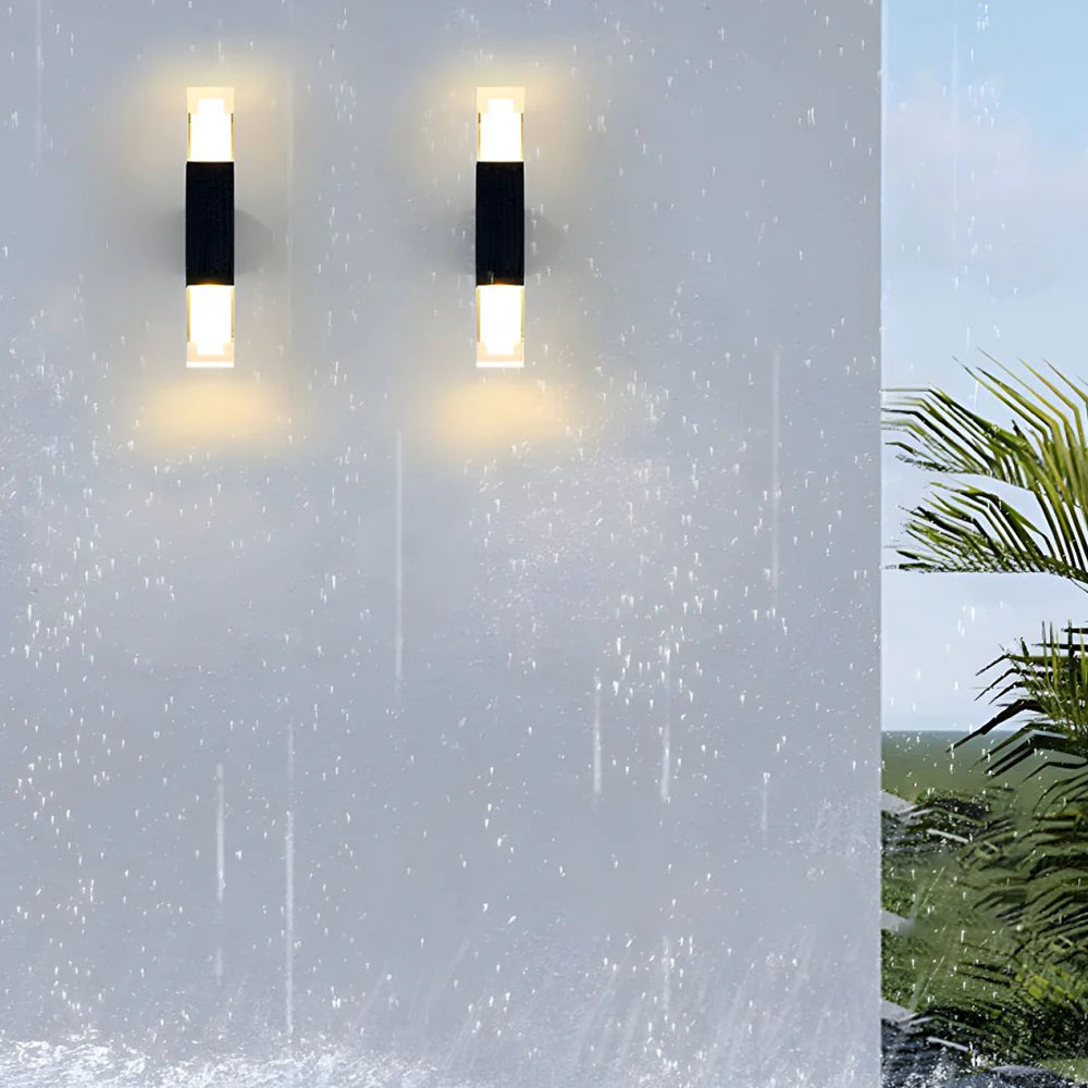 Contemporary Stylish Black Waterproof Led Outdoor Wall Light