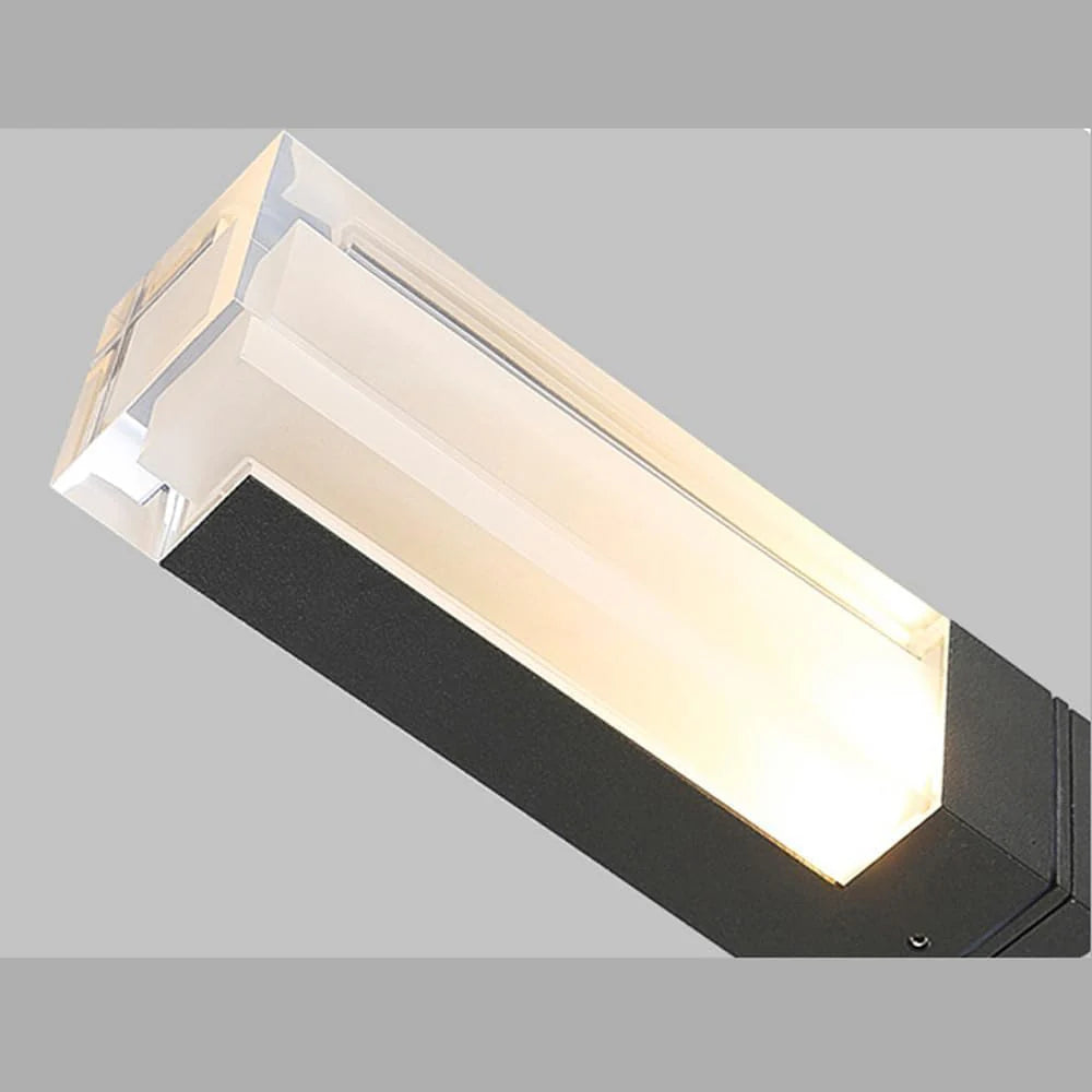 Contemporary Stylish Black Waterproof Led Outdoor Wall Light
