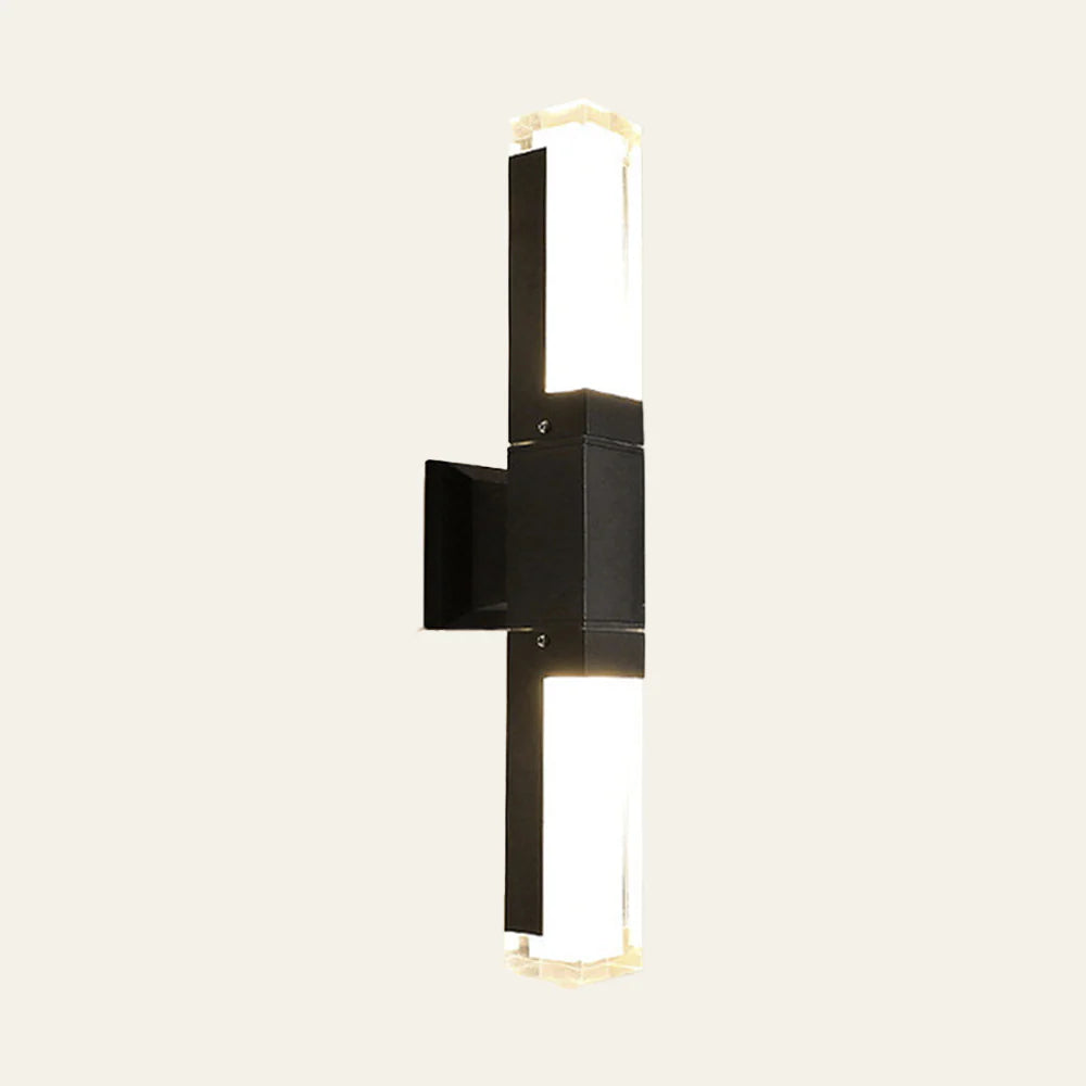 Contemporary Stylish Black Waterproof Led Outdoor Wall Light
