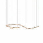 Gabriel Gold Crystal Chandelier – Sculptural LED Pendant for Modern Interiors
