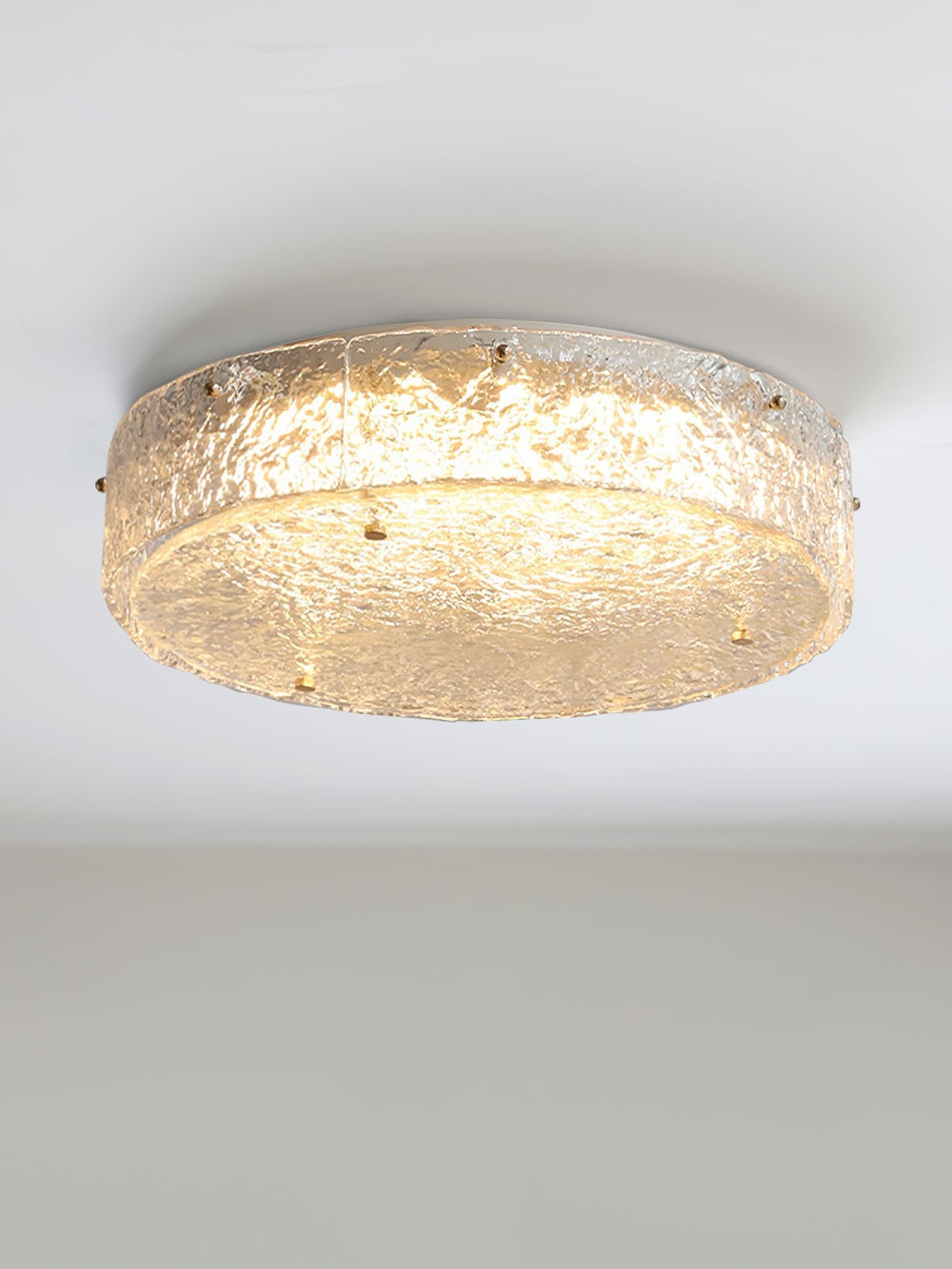 Illuminese Modern Flush Mount Ceiling Light with Acrylic Shade, Nickel Finish
