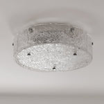 Illuminese Modern Flush Mount Ceiling Light with Acrylic Shade, Nickel Finish