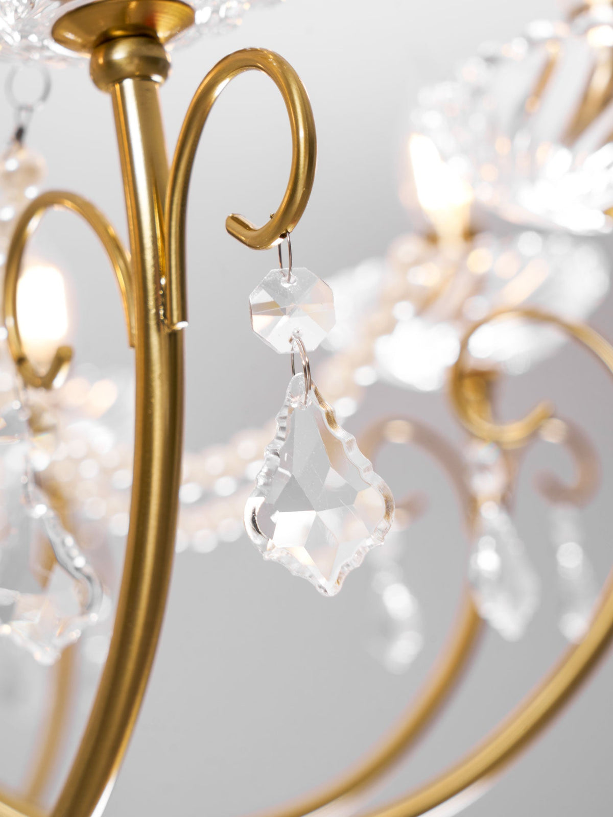 Imperial Pearl Crystal Chandelier – Gold Finish, E14, 6 & 8 Light Options
