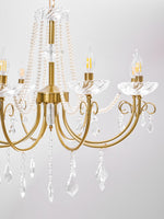 Imperial Pearl Crystal Chandelier – Gold Finish, E14, 6 & 8 Light Options
