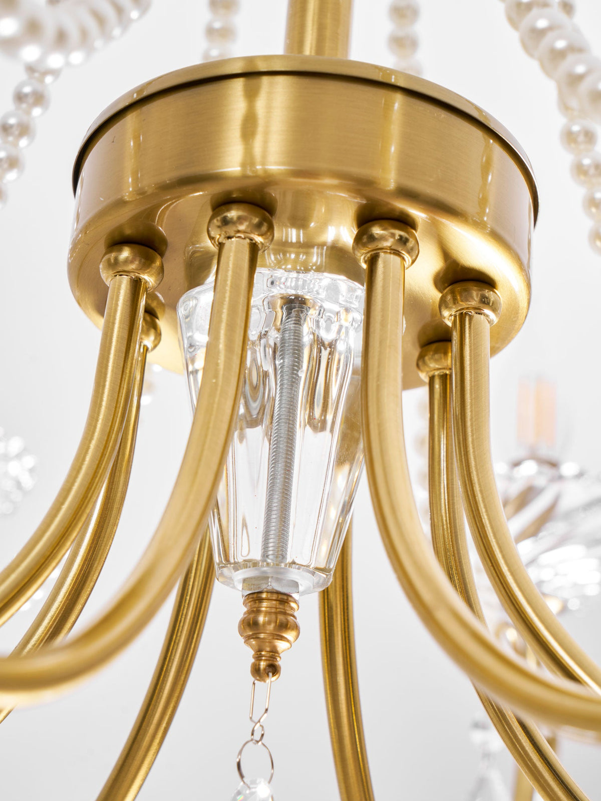 Imperial Pearl Crystal Chandelier – Gold Finish, E14, 6 & 8 Light Options