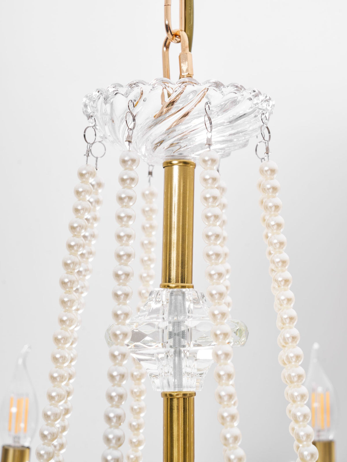 Imperial Pearl Crystal Chandelier – Gold Finish, E14, 6 & 8 Light Options