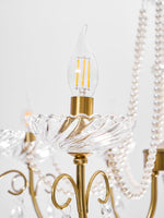 Imperial Pearl Crystal Chandelier – Gold Finish, E14, 6 & 8 Light Options