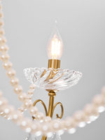 Imperial Pearl Crystal Chandelier – Gold Finish, E14, 6 & 8 Light Options