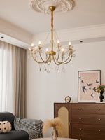 Imperial Pearl Crystal Chandelier – Gold Finish, E14, 6 & 8 Light Options