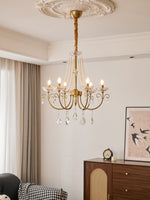 Imperial Pearl Crystal Chandelier – Gold Finish, E14, 6 & 8 Light Options