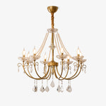 Imperial Pearl Crystal Chandelier – Gold Finish, E14, 6 & 8 Light Options