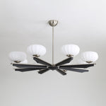 Imperium Modern Glass Wood Chandelier for Dining Room and Foyer